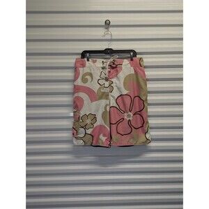 Vintage American Eagle Men's Size 34 Pink Brown Floral Board Shorts Y2K Beach